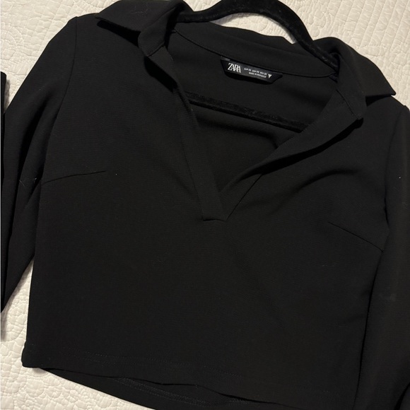 Black Zara Crop Top - Picture 2 of 7